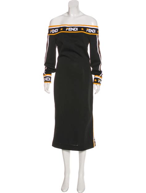 vintage fendi logo dress|fendi monogram bodycon dress.